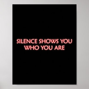 Poster Silence Montre Qui Vous Êtes Méditation Pleine Con