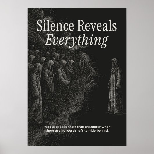 Poster Silence Reveals Everything (Devant)