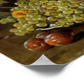 Poster Silence with Plate of grapes, Peaches, Pears (Coin)