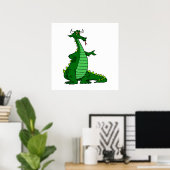 Poster Silencieux Dragon Green (Bureau à domicile)