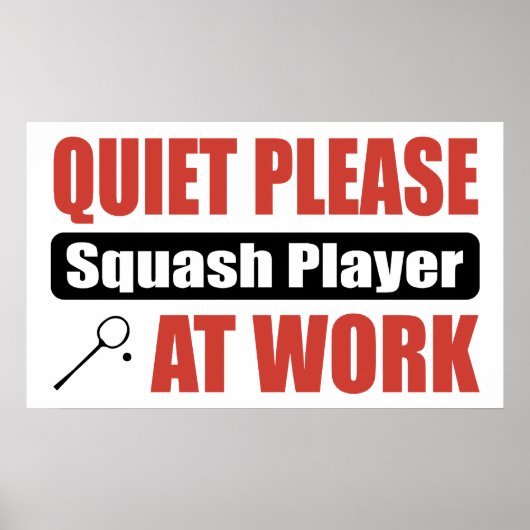 Poster Silencieux S'Il Vous Plaît Jouer Au Travail (Devant)