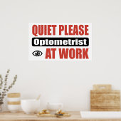 Poster Silencieux S'Il Vous Plaît Optométriste Au Travail (Cuisine)