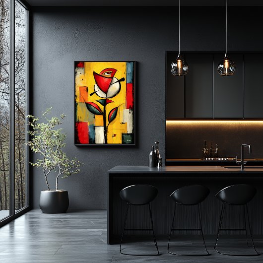 Poster Silent Bloom — Expressionnisme Abstrait Contempora