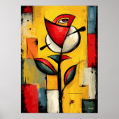 Poster Silent Bloom — Expressionnisme Abstrait Contempora (Devant)