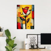 Poster Silent Bloom — Expressionnisme Abstrait Contempora (Bureau à domicile)