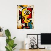 Poster Silent Current — Expression Abstraite Contemporain (Bureau à domicile)