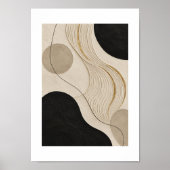 Poster Silent Current | Minimal Abstract Plaster Art Prin (Devant)