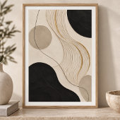 Poster Silent Current | Minimal Abstract Plaster Art Prin