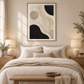 Poster Silent Current | Minimal Abstract Plaster Art Prin