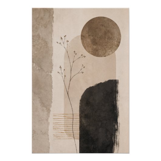 Poster Silent Earth Abstract Wall Art (Devant)