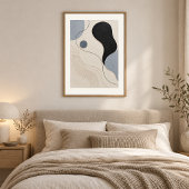Poster Silent Flow | Minimal Abstract Plaster Art Print