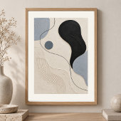 Poster Silent Flow | Minimal Abstract Plaster Art Print