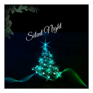Poster 'Silent Night' Estrellas Azules
