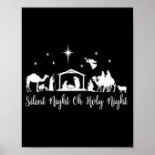 Poster Silent Night Holy Night Nativity Scene Religious C (Devant)