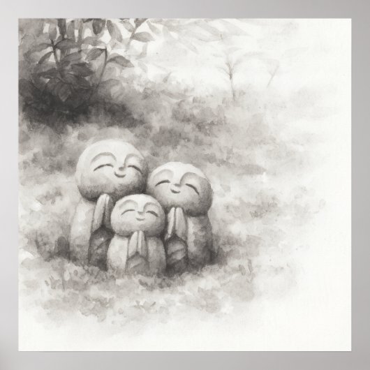 Poster Silent Passage — Ink Painting Wabi-Sabi Harmony (Devant)