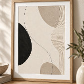 Poster Silent Passage | Minimal Abstract Plaster Art Prin