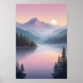 Poster Silent Valley au coucher du soleil (Devant)