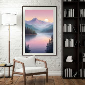 Poster Silent Valley au coucher du soleil