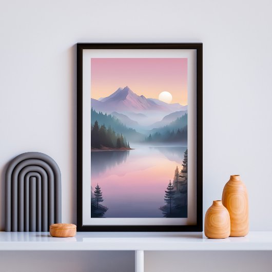 Poster Silent Valley au coucher du soleil