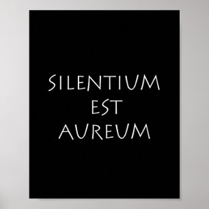Poster Silentium est aureum