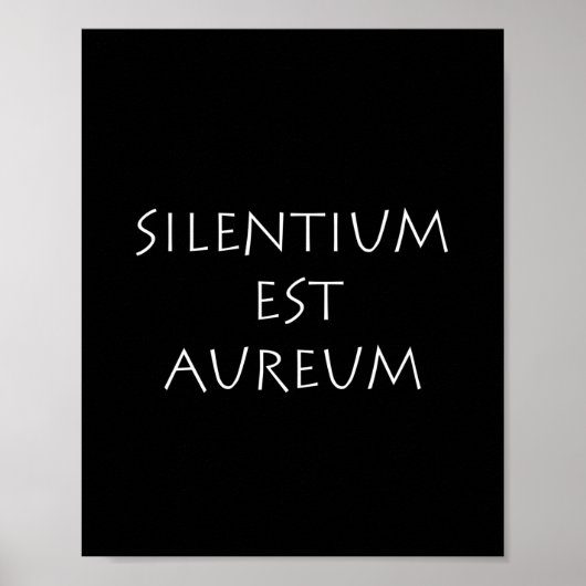 Poster Silentium est aureum (Devant)