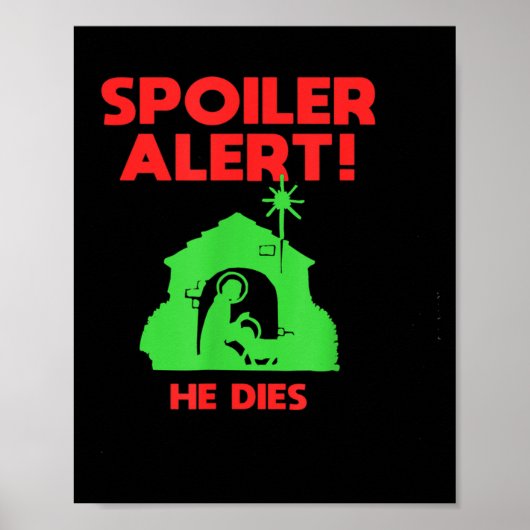 Poster Siler Alert He Dies Funny Christmas (Devant)
