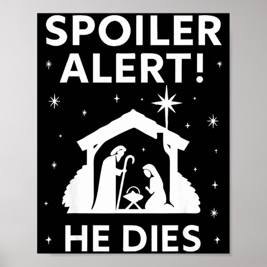 Poster Siler Christmas Nativity Scene Funny Christian Slo (Devant)