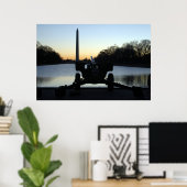 Poster Silhouette 2ème guerre mondiale Howitzer (Bureau à domicile)