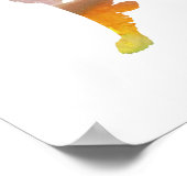 Poster Silhouette abstraite colorée (Coin)