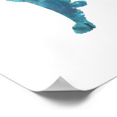 Poster Silhouette abstraite colorée (Coin)