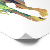 Poster Silhouette abstraite colorée (Coin)