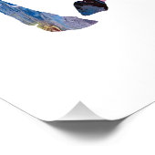 Poster Silhouette abstraite colorée (Coin)