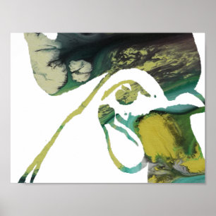 Poster Silhouette abstraite de coq