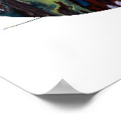 Poster Silhouette abstraite de narval coloré (Coin)