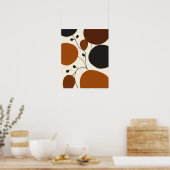 Poster Silhouette Abstraite Minimaliste Moderne Terreuse (Cuisine)