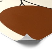 Poster Silhouette Abstraite Minimaliste Moderne Terreuse (Coin)
