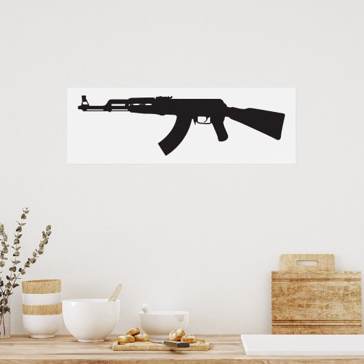 Poster Silhouette AK-47 (Cuisine)