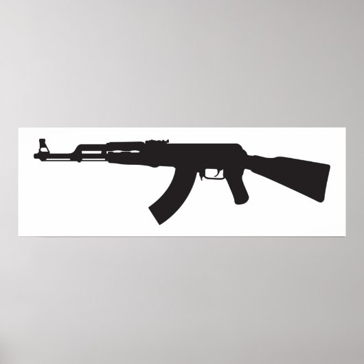 Poster Silhouette AK-47 (Devant)