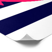 Poster Silhouette Ancre rose (Coin)