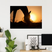 Poster Silhouette arabe au lever du soleil (Bureau à domicile)
