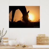Poster Silhouette arabe au lever du soleil (Cuisine)