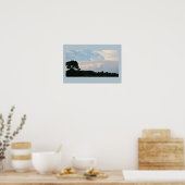 Poster Silhouette Arbre avec nuages (Cuisine)
