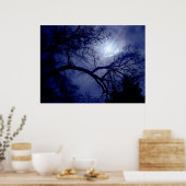 Poster Silhouette Arbre Taille Mur (Cuisine)