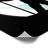 Poster Silhouette, astronaute (Coin)