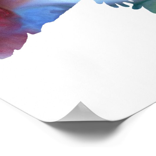 Poster Silhouette axolotale abstraite colorée (Coin)