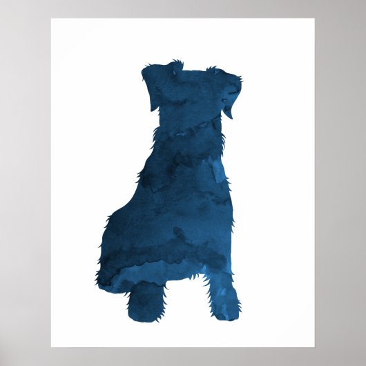 Poster Silhouette bleue (Devant)