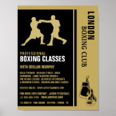 Poster Silhouette Boxing Match, Boxing Class Advert (Devant)