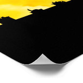 Poster silhouette de balayage de cheminée sur le toit (Coin)