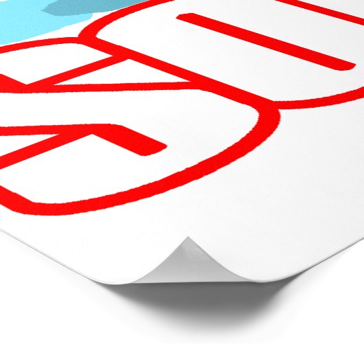 Poster Silhouette de balle molle à pas rapide (Coin)