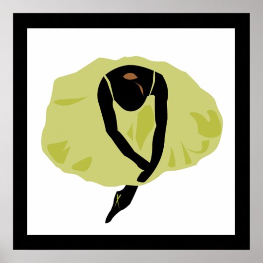 Poster Silhouette de Ballerina (Devant)